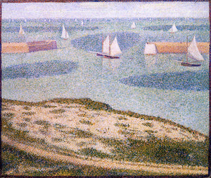  Georges Seurat Port-en-Bessin, Entrance to the Outer Harbor - Art Print