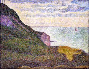  Georges Seurat Port-en-Bessin, the Semaphore and Cliffs - Art Print