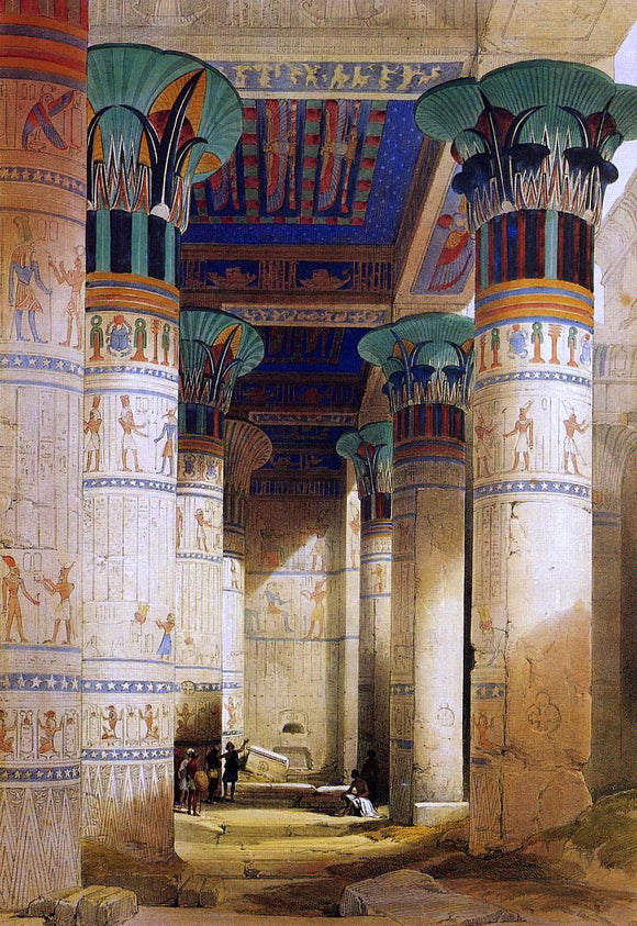  David Roberts Portico of the Temple of Isis at Philae - Art Print
