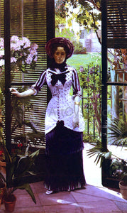  Paul Albert Bartholome Portrait De La Femme D'Artiste Entrant Dans La Serre - Art Print