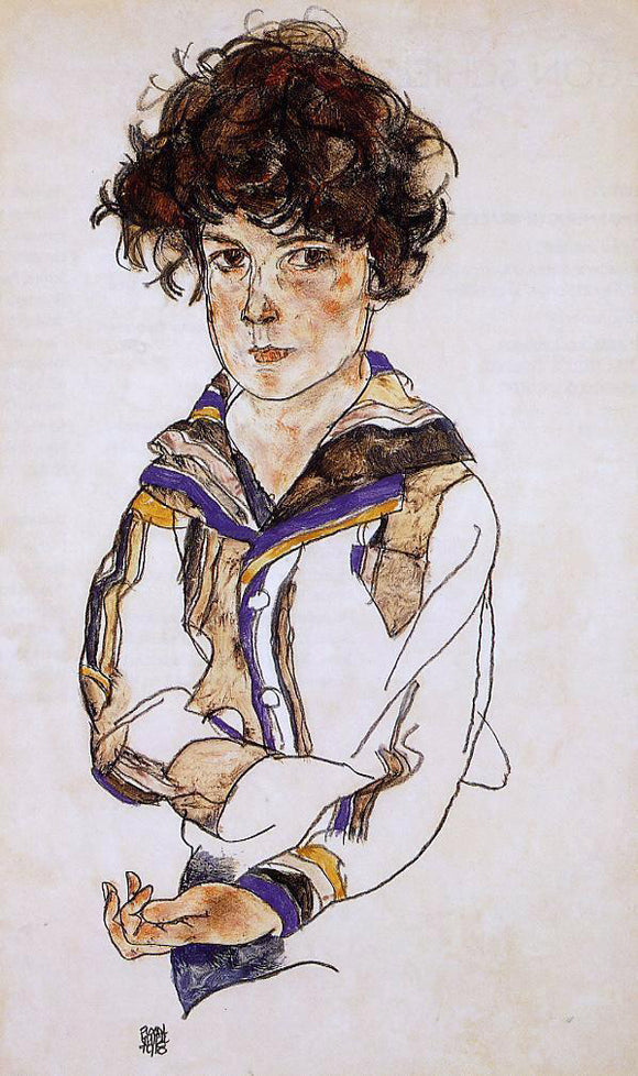  Egon Schiele Portrait of a Boy - Art Print