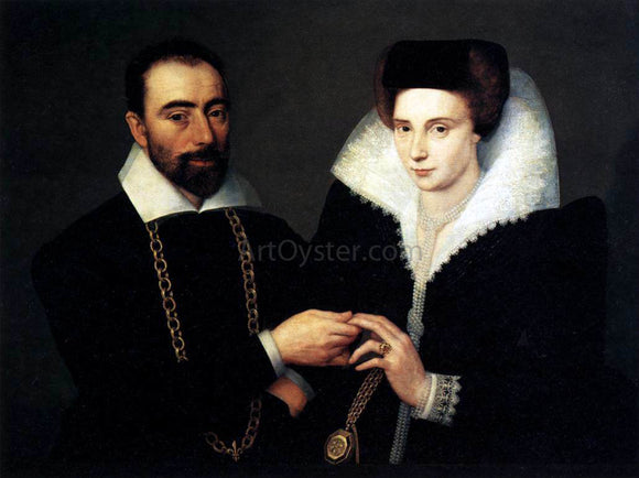  Unknown Painters Masters Portrait of a Couple - Art Print