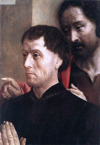  Hugo Van der Goes Portrait of a Donor with St John the Baptist - Art Print