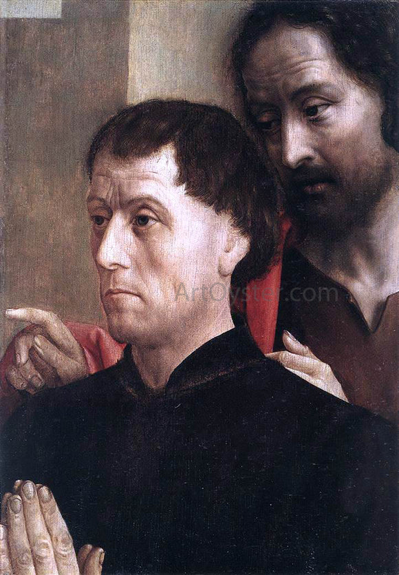 Hugo Van der Goes Portrait of a Donor with St John the Baptist - Art Print