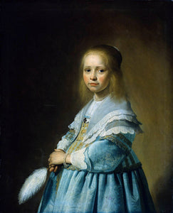  Johannes Cornelisz Verspronck Portrait of a Girl Dressed in Blue - Art Print