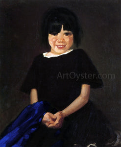  George Luks Portrait of a Girl in Black - Art Print