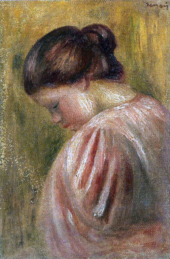  Pierre Auguste Renoir Portrait of a Girl in Red - Art Print