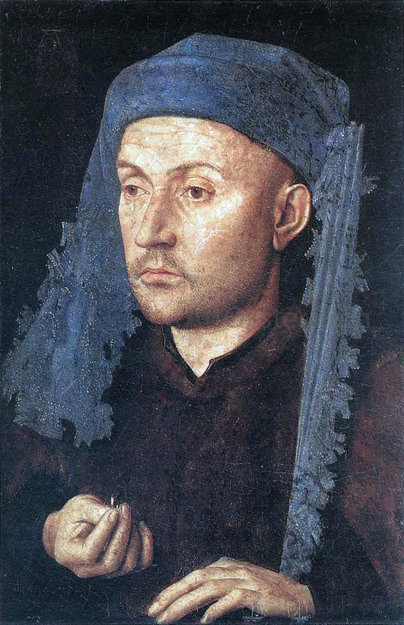  Jan Van Eyck Portrait of a Goldsmith (Man with Ring) - Art Print