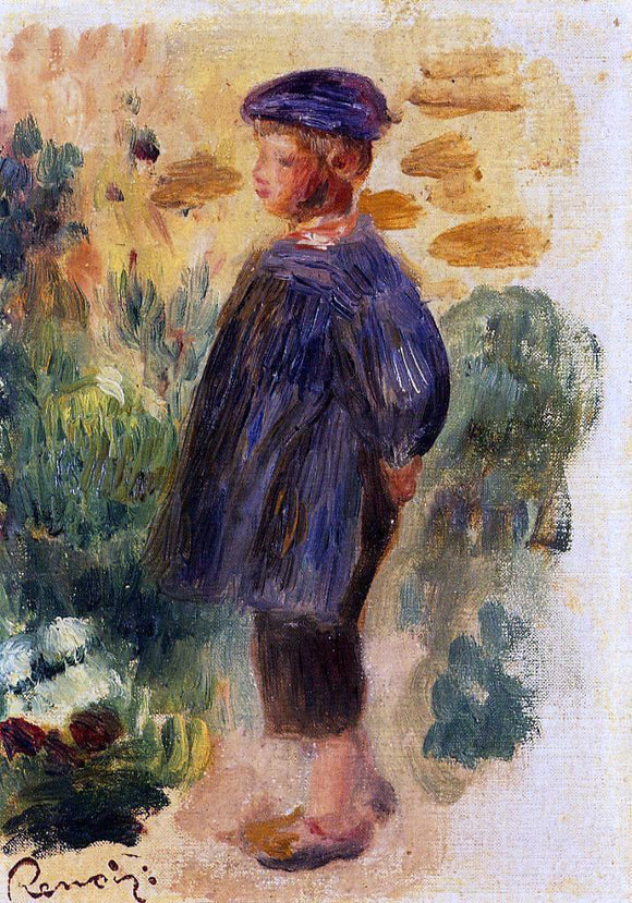  Pierre Auguste Renoir Portrait of a Kid in a Beret - Art Print