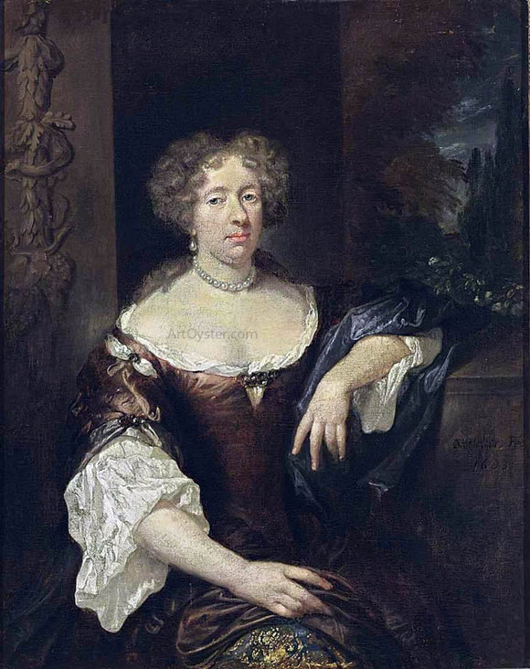  Caspar Netscher Portrait of a Lady - Art Print