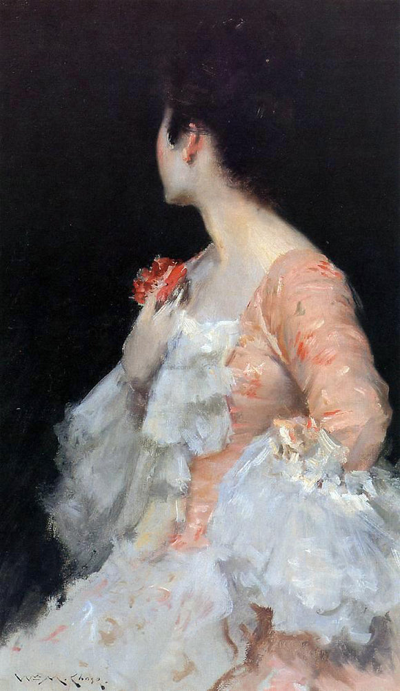  William Merritt Chase Portrait of a Lady - Art Print
