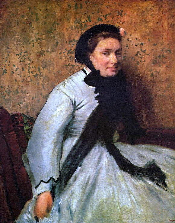  Edgar Degas Portrait of a Lady in Grey - Art Print