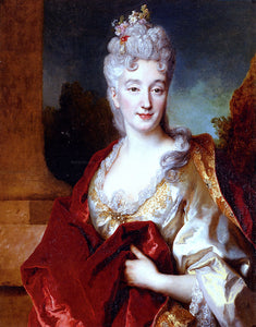  Nicolas De Largilliere Portrait Of A Lady, Said To Be The Comtesse De Courcelles - Art Print
