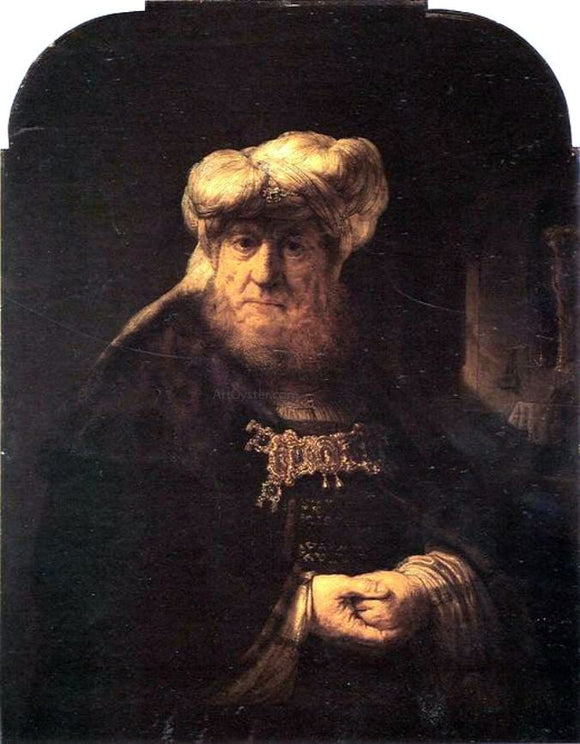  Rembrandt Van Rijn Portrait of a Man in Oriental Garment - Art Print
