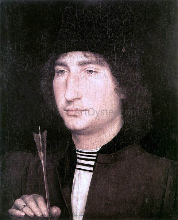 Hans Memling Portrait of a Man with an Arrow - Art Print