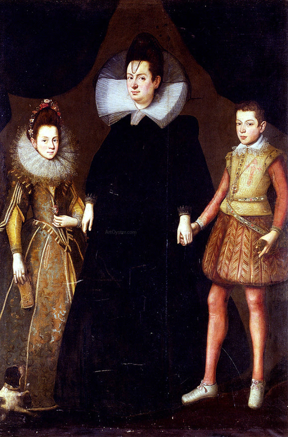  Tiberio Titi Portrait Of A Mother And Her Two Children - Art Print