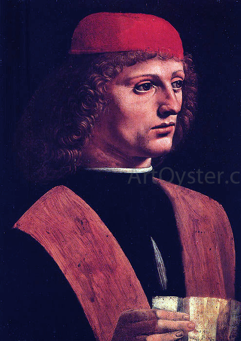  Leonardo Da Vinci Portrait of a Musician - Art Print