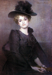  Tony Robert-Fleury Portrait of a Seated Woman - Art Print