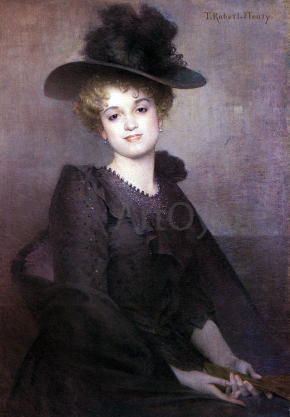  Tony Robert-Fleury Portrait of a Seated Woman - Art Print