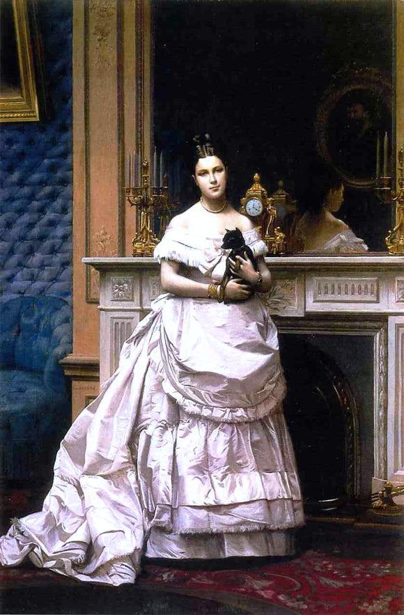  Jean-Leon Gerome Portrait of a Woman (also known as Portrait of Marie Gerome) - Art Print