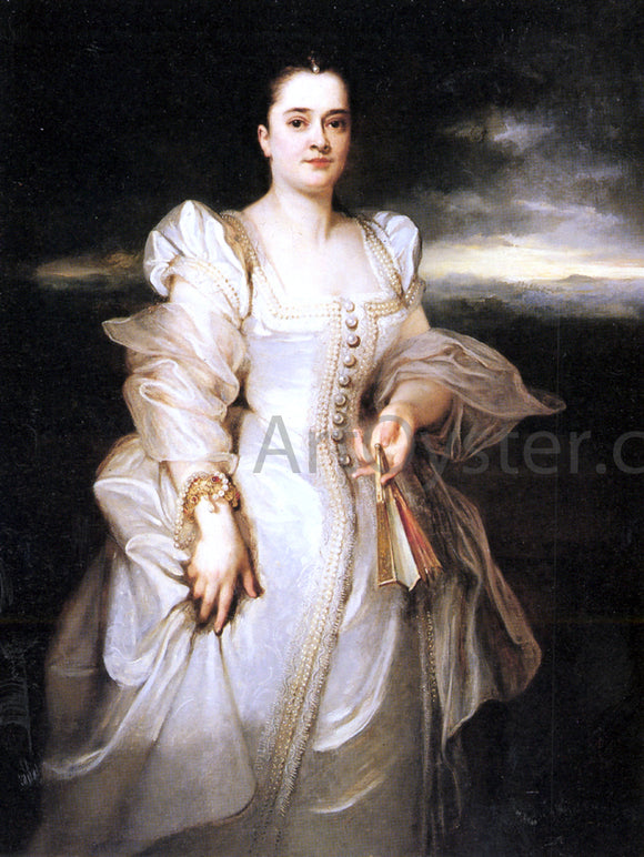  Adolphe-Joseph-Thomas Monticelli Portrait of a Woman - Art Print