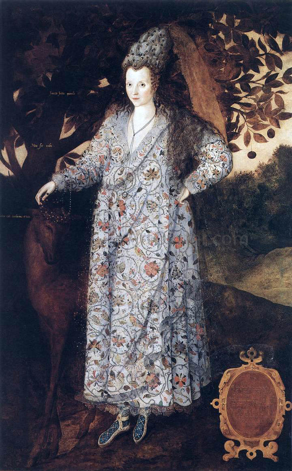  The Younger Marcus Gheeraerts Portrait of a Woman - Art Print