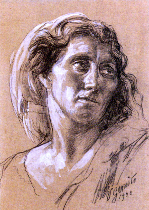  Vincenzo Gemito Portrait of a Woman - Art Print