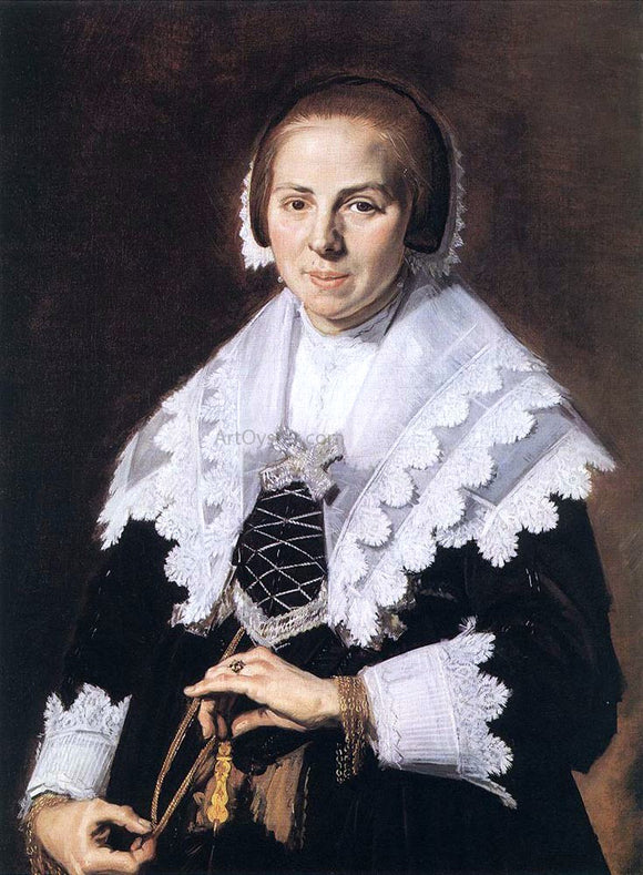  Frans Hals Portrait of a Woman Holding a Fan - Art Print