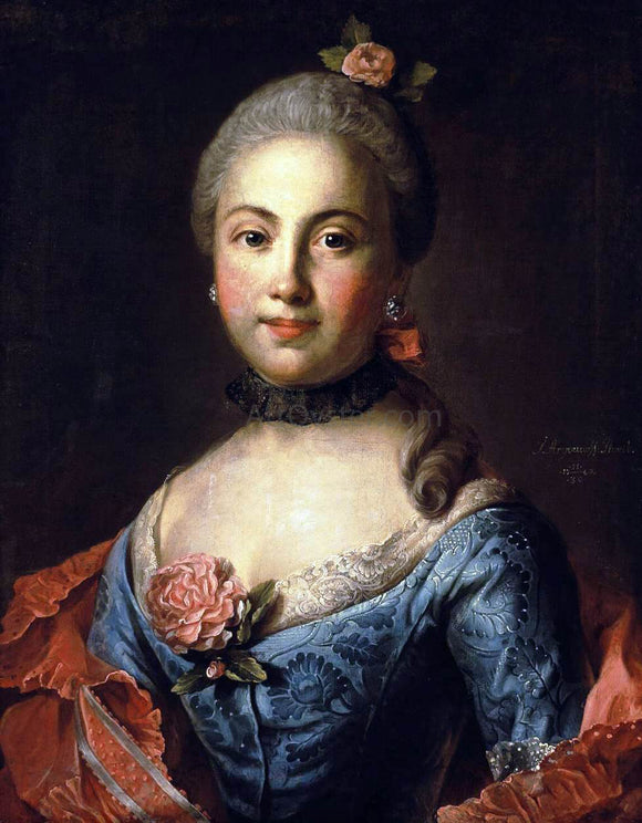  Ivan Petrovich Argunov Portrait of a Woman in a Blue Dress - Art Print