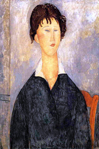  Amedeo Modigliani Portrait of a Woman with a White Collar - Art Print