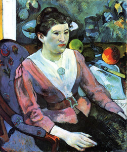  Paul Gauguin Portrait of a Woman with Cezanne Still Life - Art Print