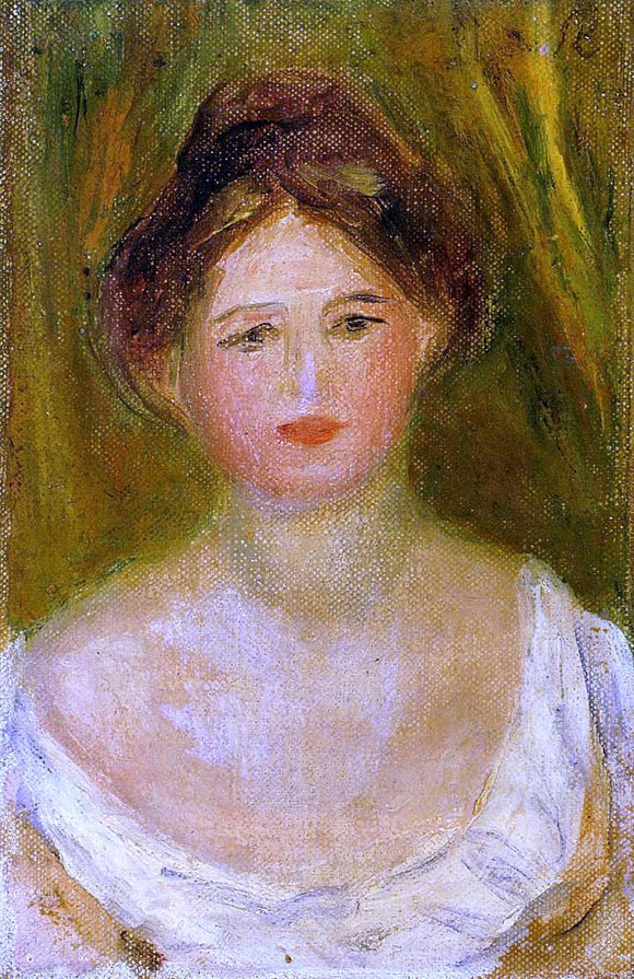  Pierre Auguste Renoir Portrait of a Woman with Hair Bun - Art Print