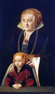  Barthel Bruyn Portrait of a Woman with her Daughter - Art Print