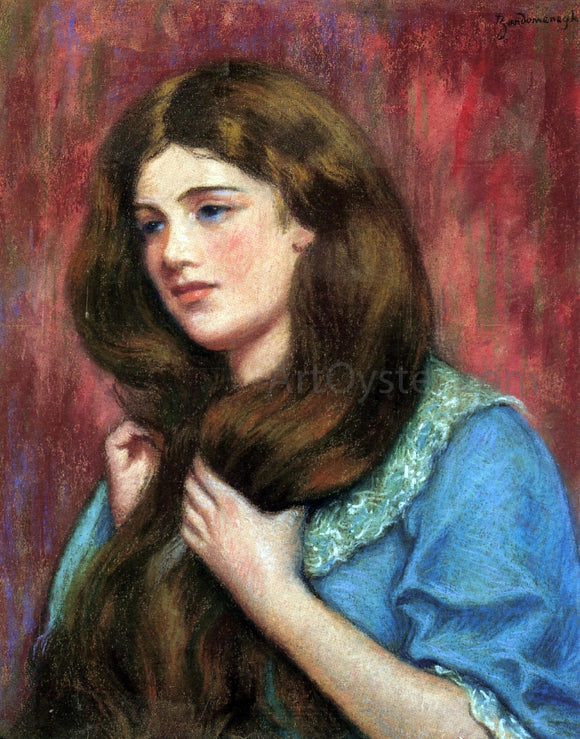  Federico Zandomeneghi Portrait of a Young Beauty - Art Print