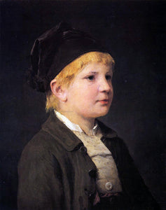  Albert Anker Portrait of a Young Boy - Art Print