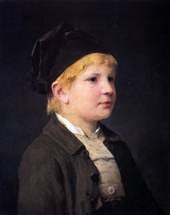  Albert Anker Portrait of a Young Boy - Art Print