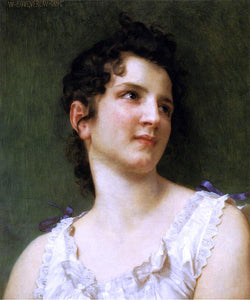  William Adolphe Bouguereau Portrait of a Young Girl - Art Print