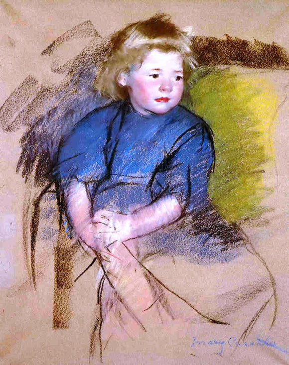  Mary Cassatt Portrait of a Young Girl (Simone) - Art Print