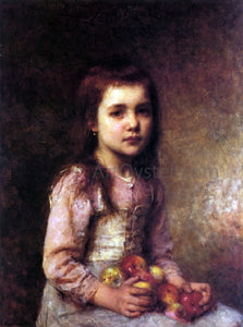  Alexei Alexeievich Harlamoff Portrait of a Young Girl with Apples - Art Print
