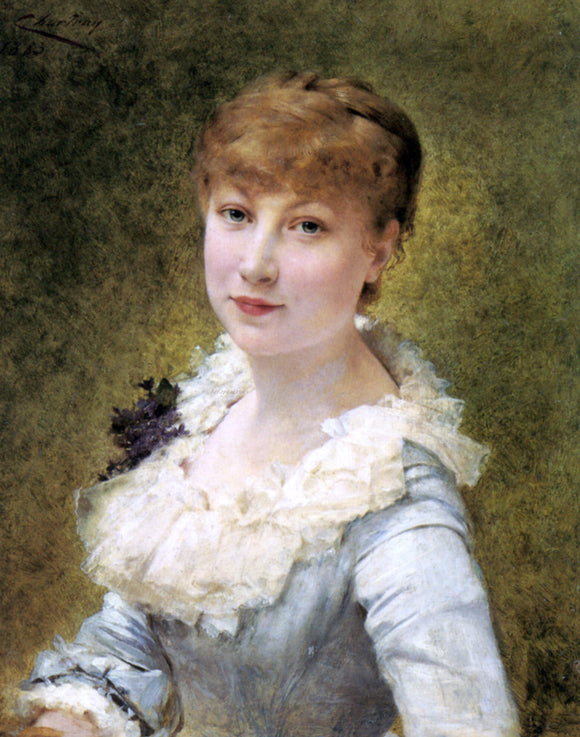  Theobald Chartran Portrait of a Young Lady - Art Print