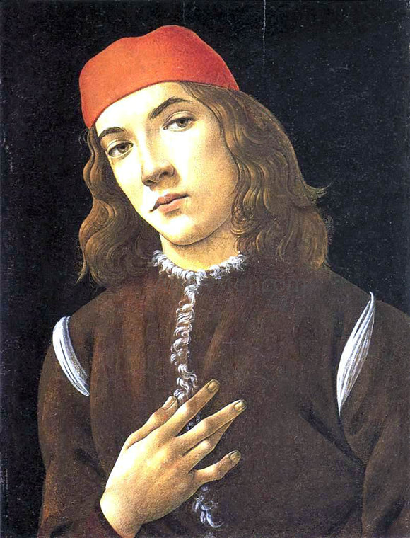  Sandro Botticelli Portrait of a Young Man - Art Print