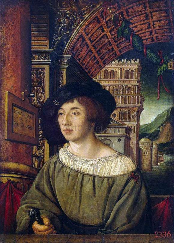 Ambrosius Holbein Portrait of a Young Man - Art Print