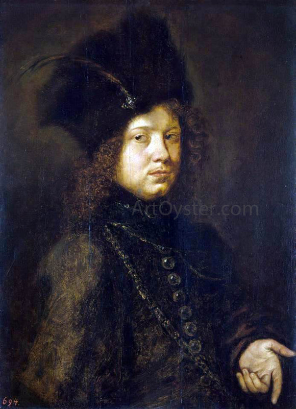  Christoph Paudiss Portrait of a Young Man in a Fur Hat - Art Print