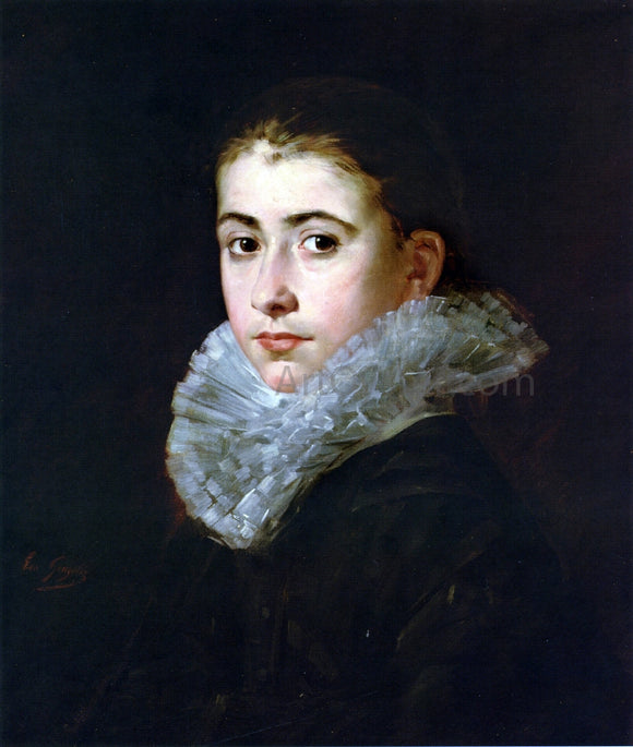  Eva Gonzales Portrait of a Young Woman - Art Print