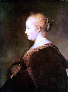  Rembrandt Van Rijn Portrait of a Young Woman - Art Print