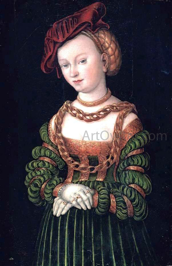  The Elder Lucas Cranach Portrait of a Young Woman - Art Print