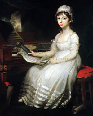  Mather Brown Portrait of a Young Woman - Art Print