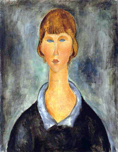  Amedeo Modigliani Portrait of a Young Woman - Art Print