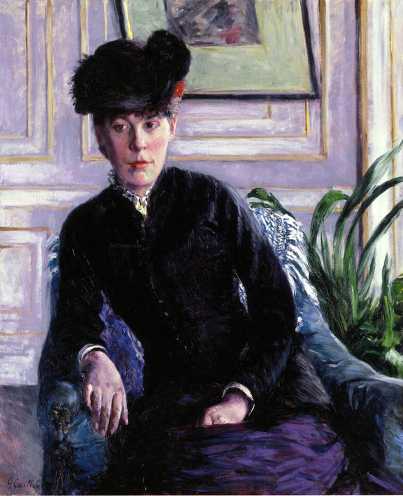  Gustave Caillebotte Portrait of a Young Woman in an Interior (also known as Portrait of Madame H) - Art Print