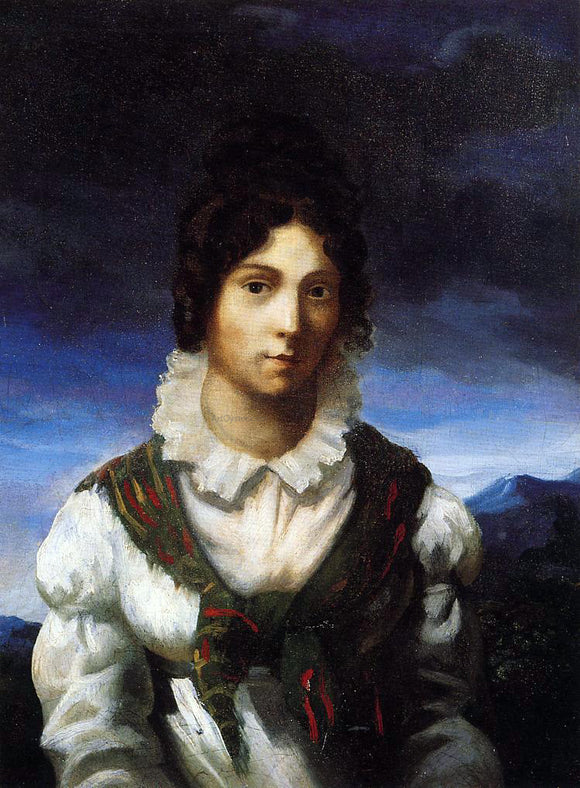  Theodore Gericault Portrait of a Young Woman (probably Alexandrine-Modeste Caruel) - Art Print
